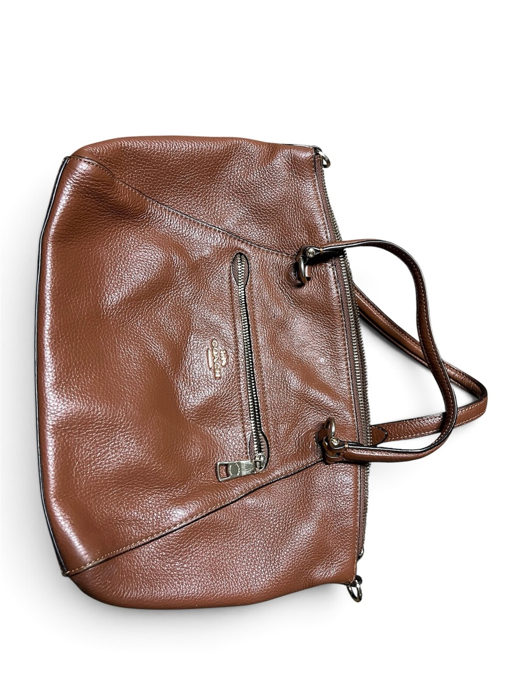 Coach Brown Pebbled Leather Shoulder Bag